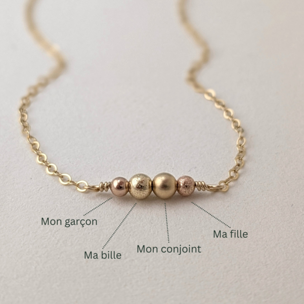 Collier familial à billes
