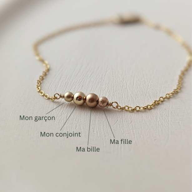 Bracelet familial à billes