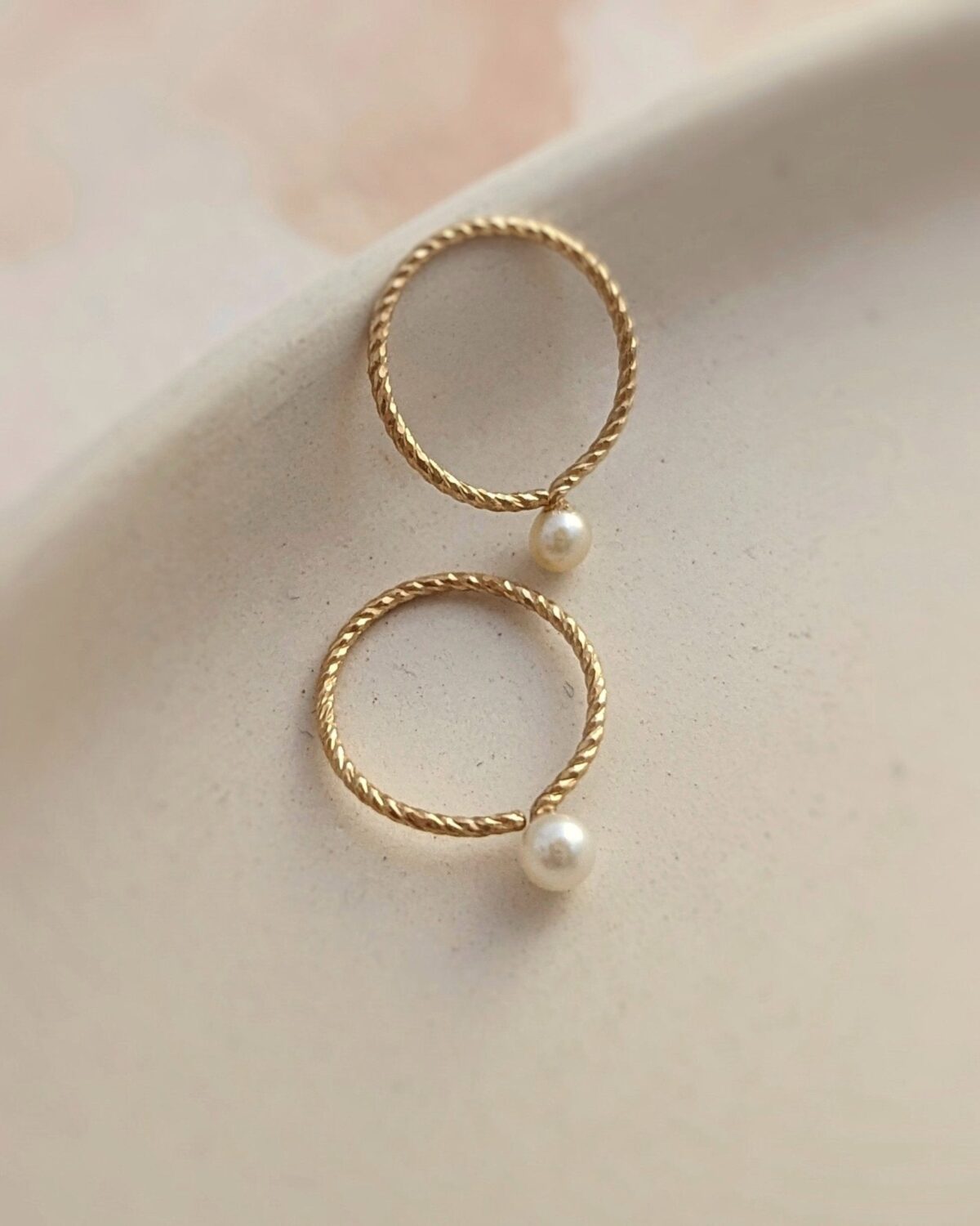 Anneaux scintillants miniperles - Peasejewelry
