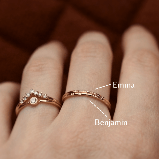 Bague avec prénom - Peasejewelry