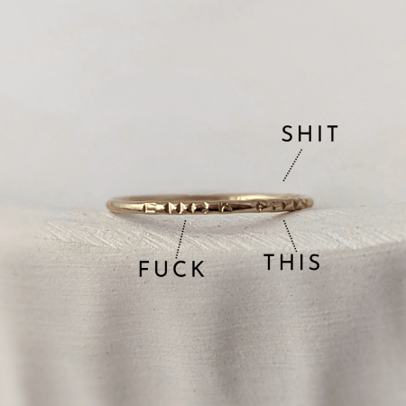 Bague F*CK THIS SH*T - Peasejewelry