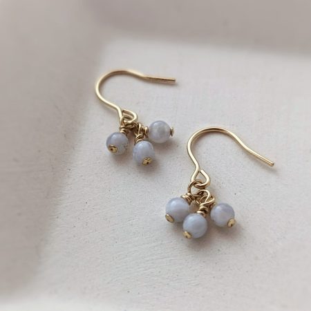 Boucles d'oreilles de pierres en grappe - Peasejewelry