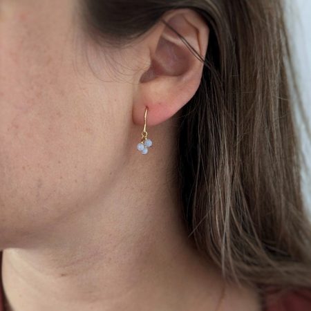 Boucles d'oreilles de pierres en grappe - Peasejewelry