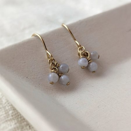 Boucles d'oreilles de pierres en grappe - Peasejewelry