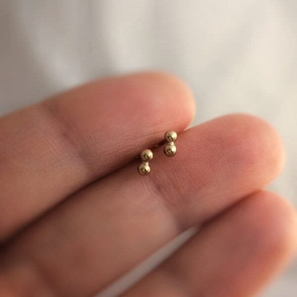 Boucles d'oreilles deux minipoints - Peasejewelry