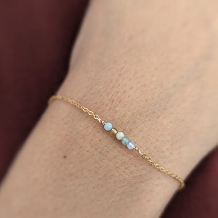 Bracelet familial avec pierres semi-précieuses - Peasejewelry