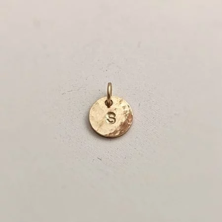 Disque martelé | Petit (6,4 mm) - Peasejewelry