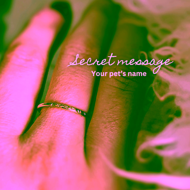 Pet's name - Secret Message Ring