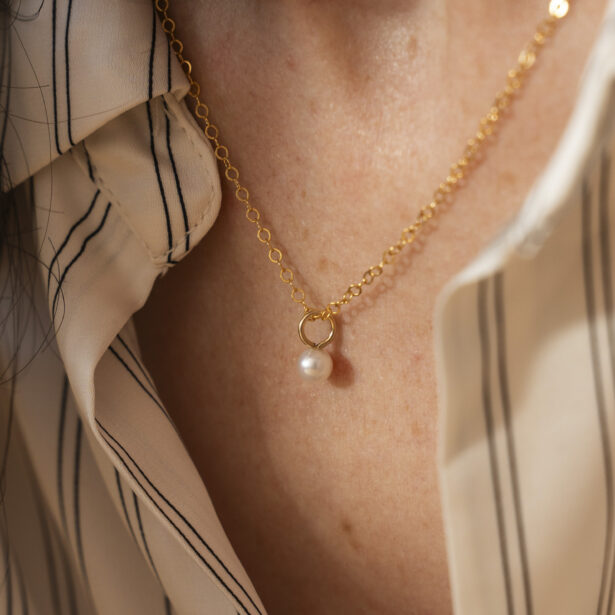 Necklace Anaïs - Ring and pearl