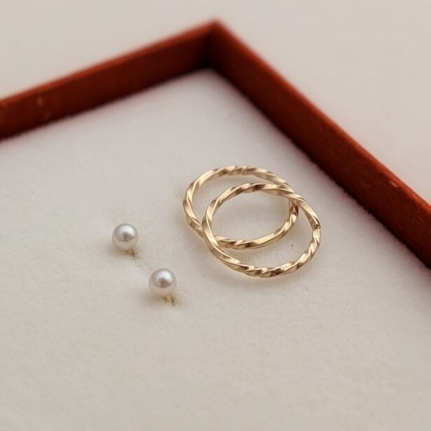 Duo dormeuses Azalée x perles Eva