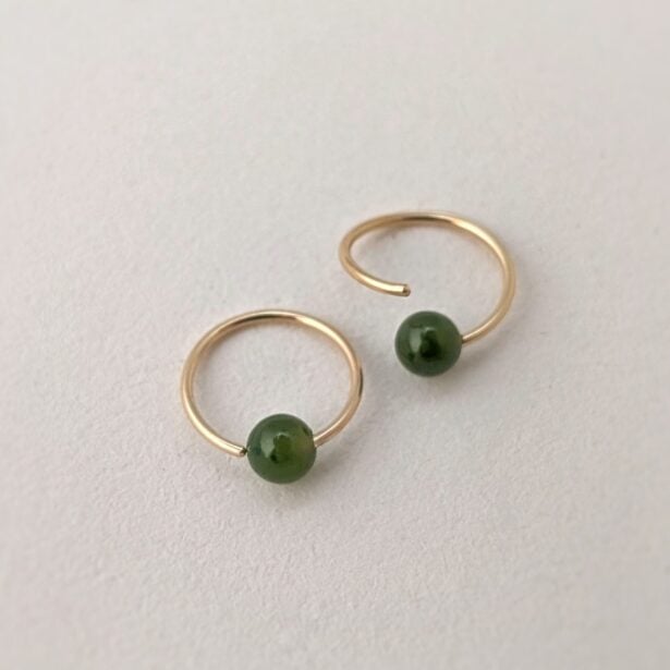 Dormeuses Gaïa - Jade néphrite