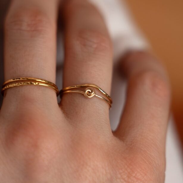 The Wave & Rosie Ring Duo