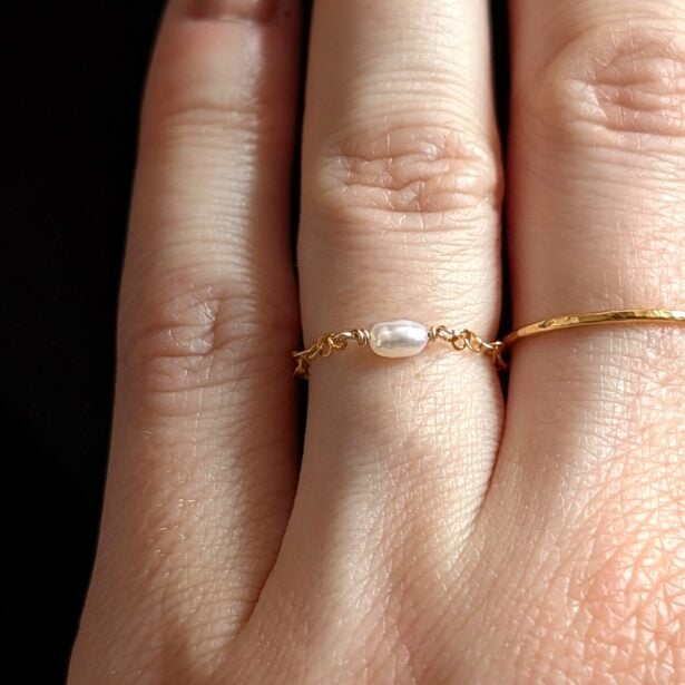 Marguerite ring - Baroque pearl