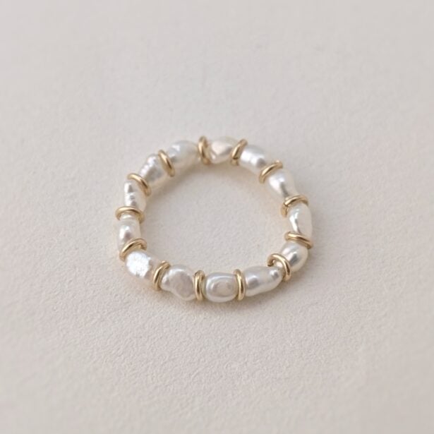 Tiara ring - Baroque pearls